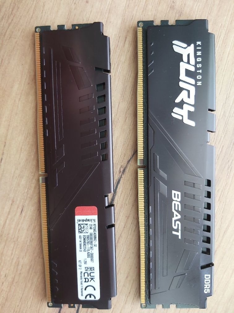 Pamięć Kingston Fury Beast, DDR5, 32 GB, 5600MHz, CL40