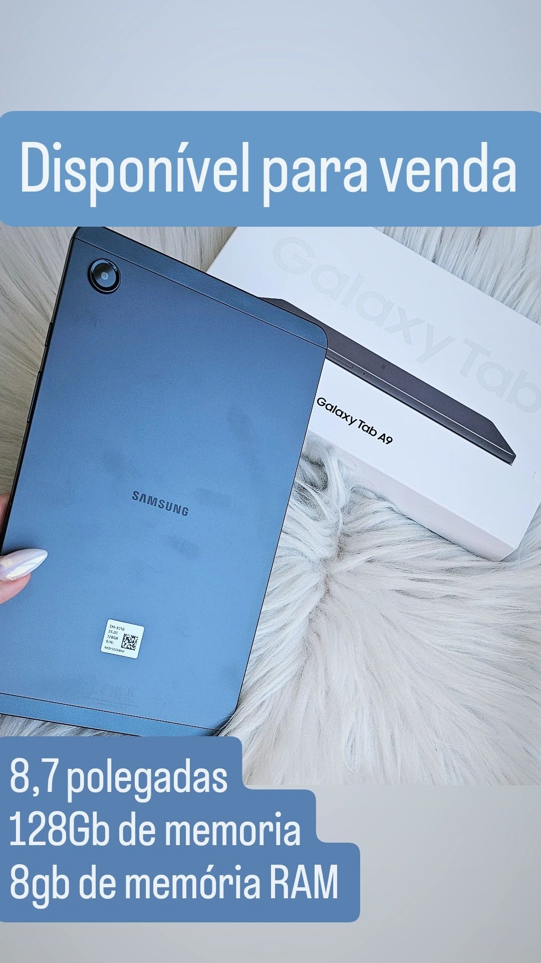 Tablet Samsung A9 128gb  Nova