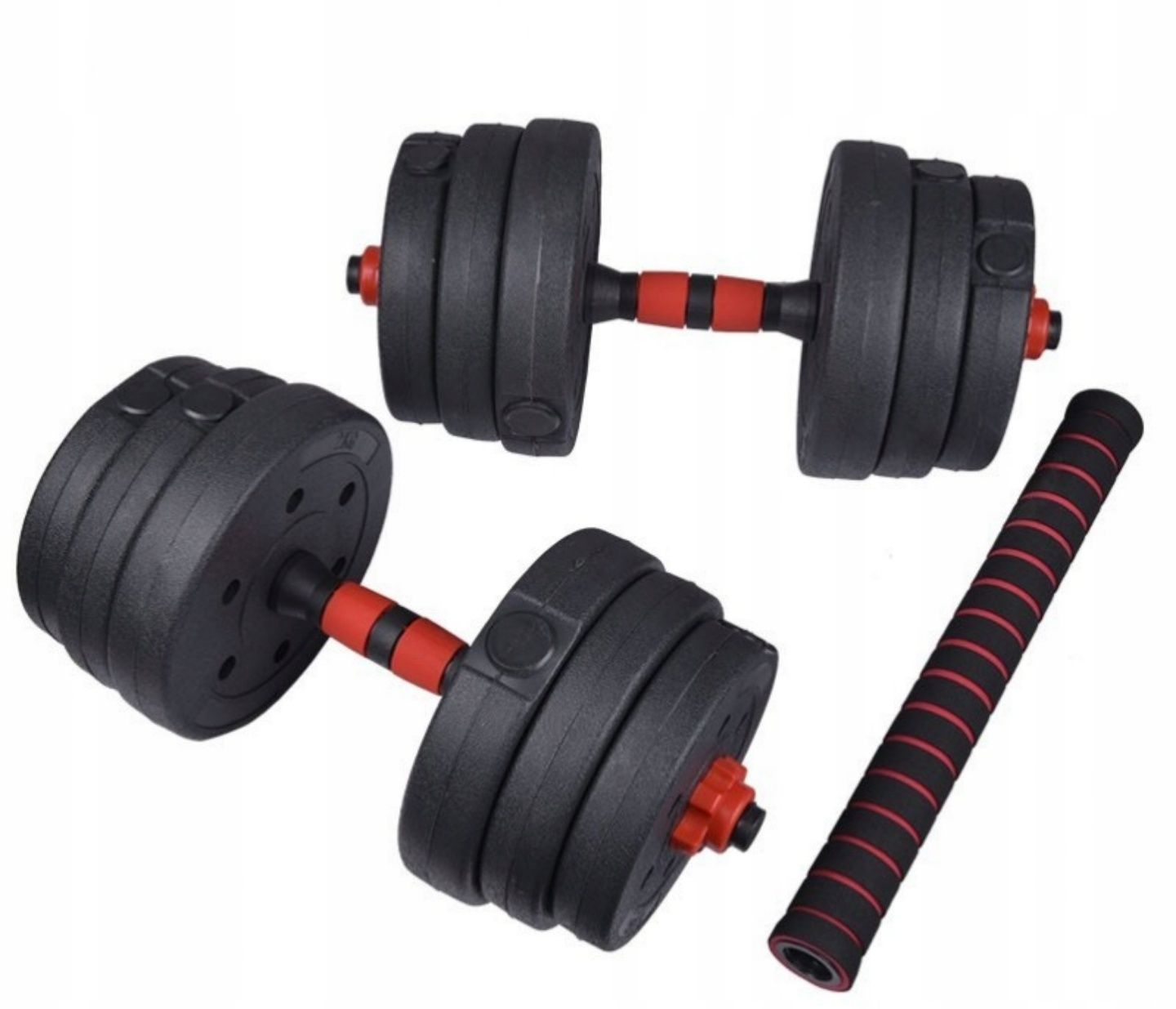 Hantle Regulowane Zestaw Hantle 2x10KG 20KG Sztanga + GRYFY