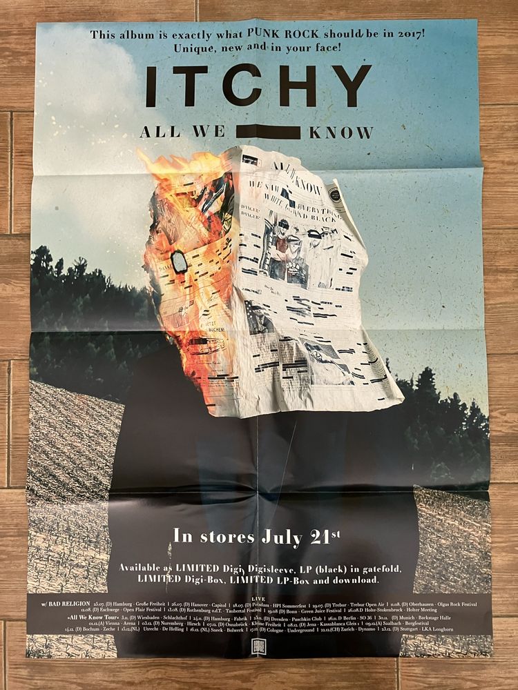 Poster Itchy - All We Know - Original Nuclear Blast