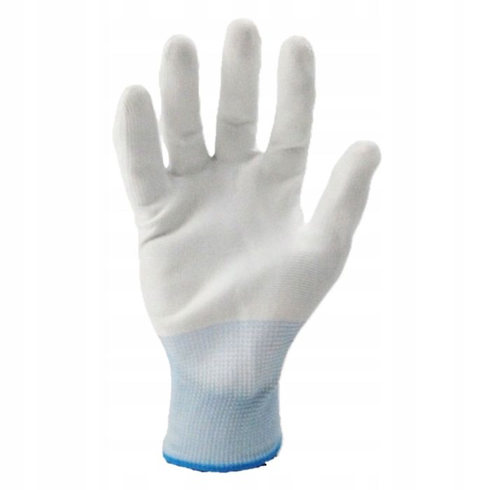 20 PAR Rękawic RĘKAWICZKI robocze POLIUR mocne 9 L Mega Paka BIAŁE