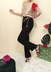 Quiet Luxury Elegant Black pants Czarne eleganckie spodnie na kant