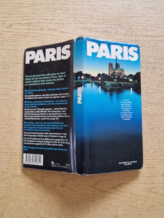Książka przewodnik w języku francuskim Paryż