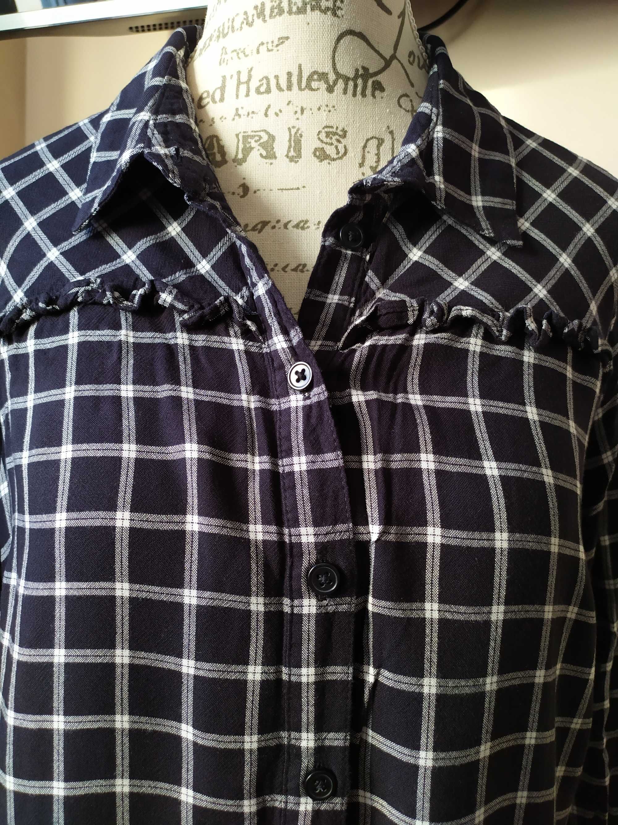 F&F sukienka koszulowa kratka paseczek 42