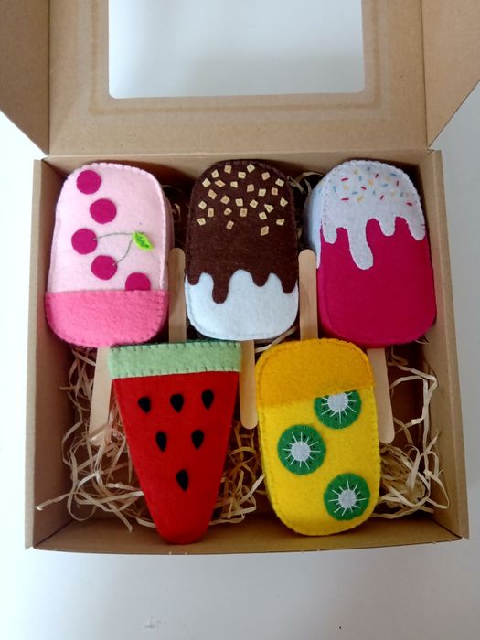 Lód z filcu, lody do zabawy