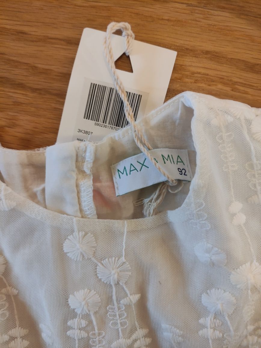 Sukienka Max&Mia biała rozmiar 92 nowa