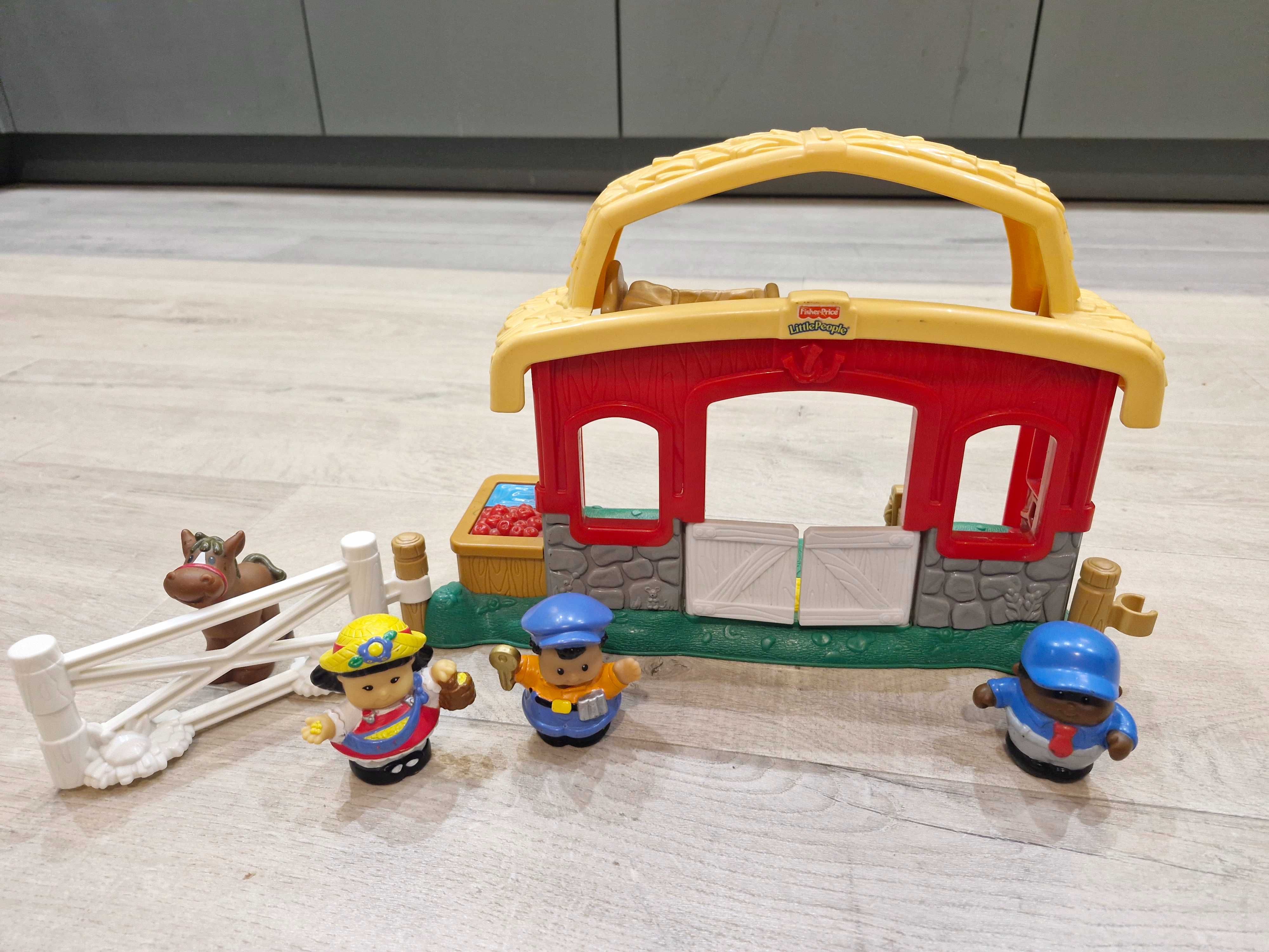 Little People zestaw Muzyczna wesoła stajnia 3 figurki koń książeczka