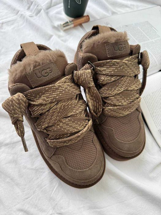 Женские ботинки UGG Lo Lowmel Sneaker Chocolate 36-41 Натур Овчина!