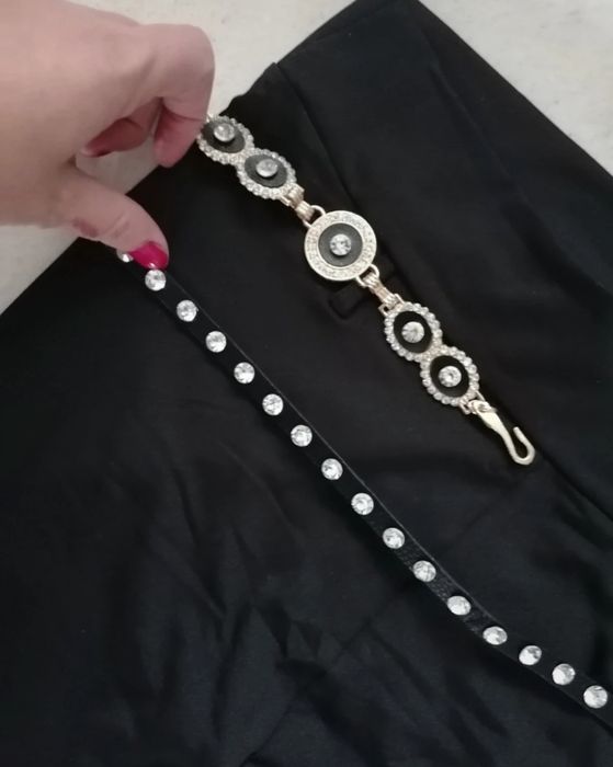 Spodnie damskie leginsy czarne rurki