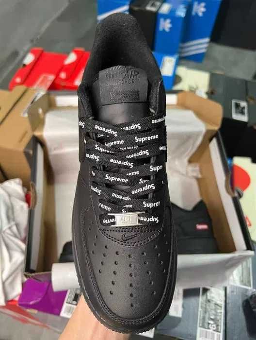 buty Espadryle Nike_Air_Force_1_Low_Supreme_Black Espadryle R.44.5