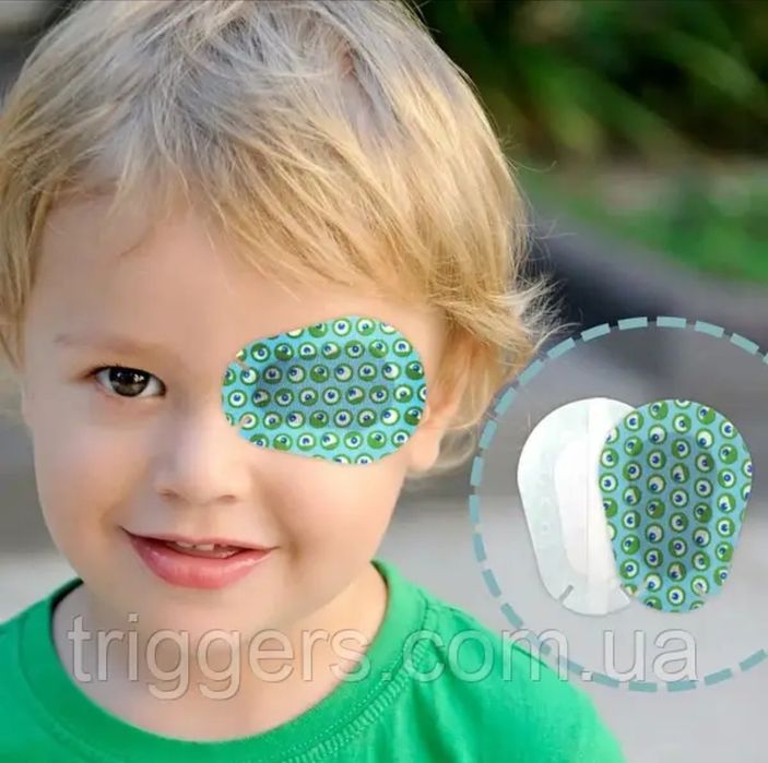 Окклюдер пластир 82*58мм на око для дітей косоокість 60 шт. AllSeasons