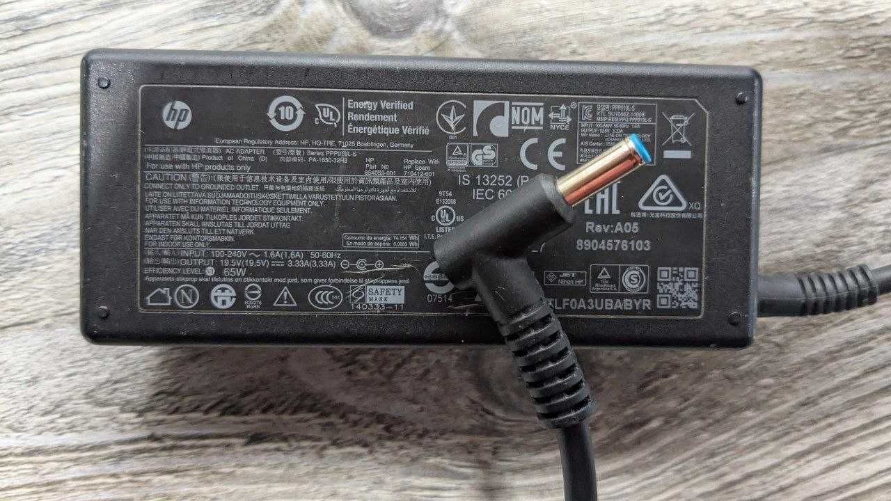 Блок живлення HP 4.5х3.0 45W 65W 90W HP blue pin 120W 150W 200W зарядк