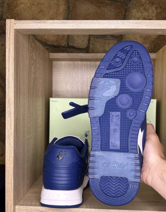 БЕЗ ПЕРЕДОПЛАТ Кросівки Off-White Out of Office blue оффвайт сині