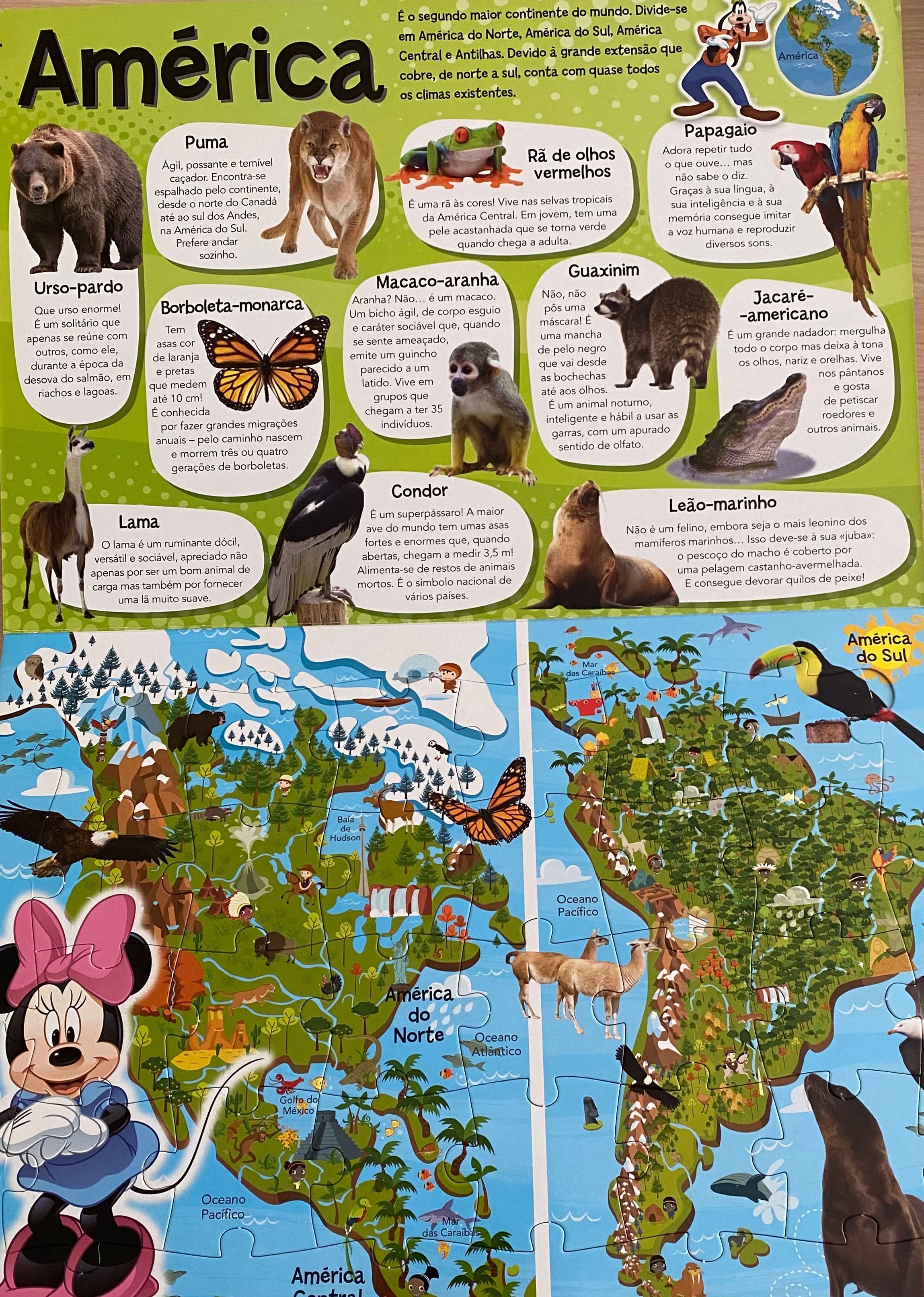 Atlas do mundo animal Disney + puzzles