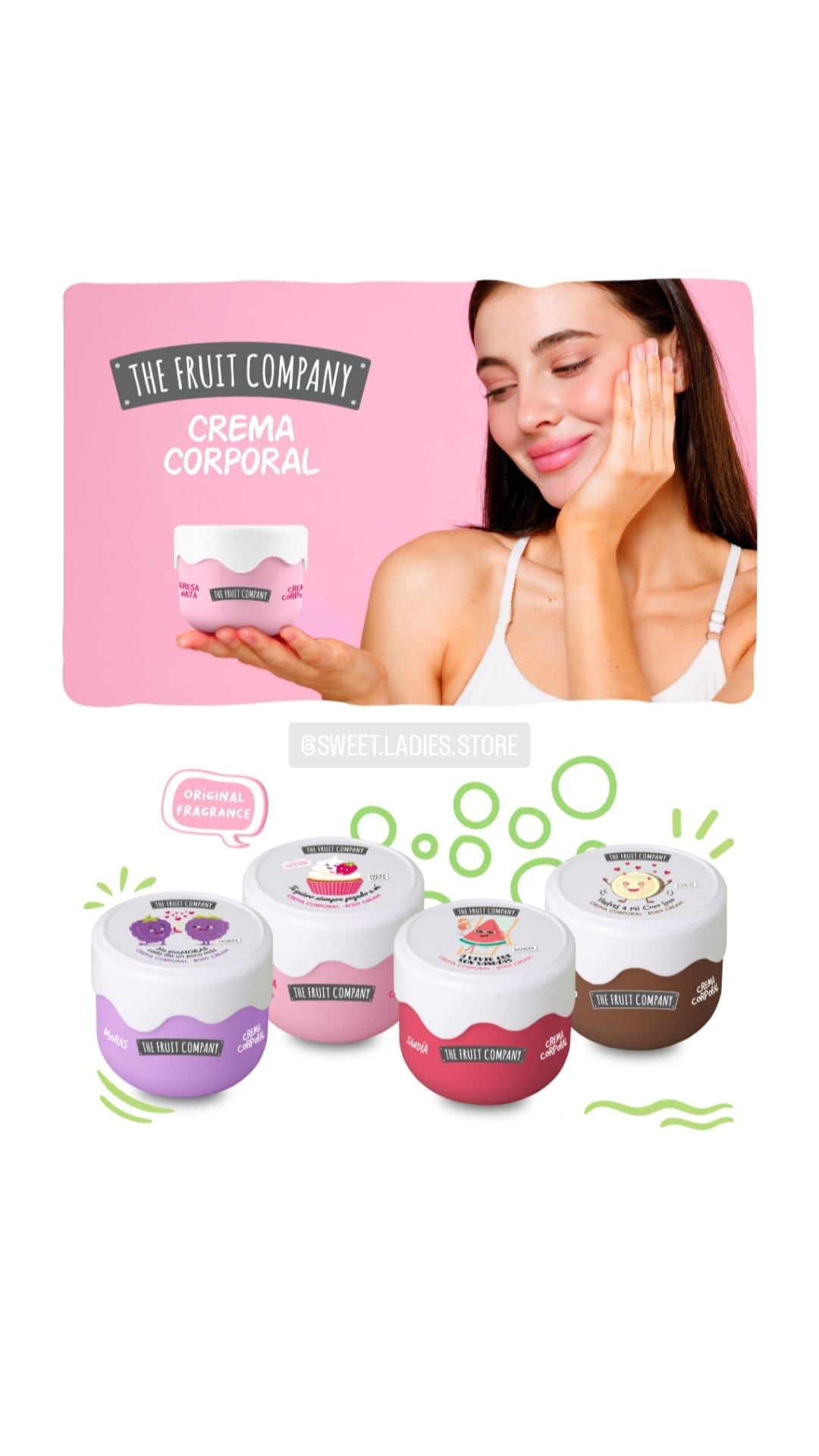 Creme Corporal Hidratante The Fruit Company Sweet Ladies Store