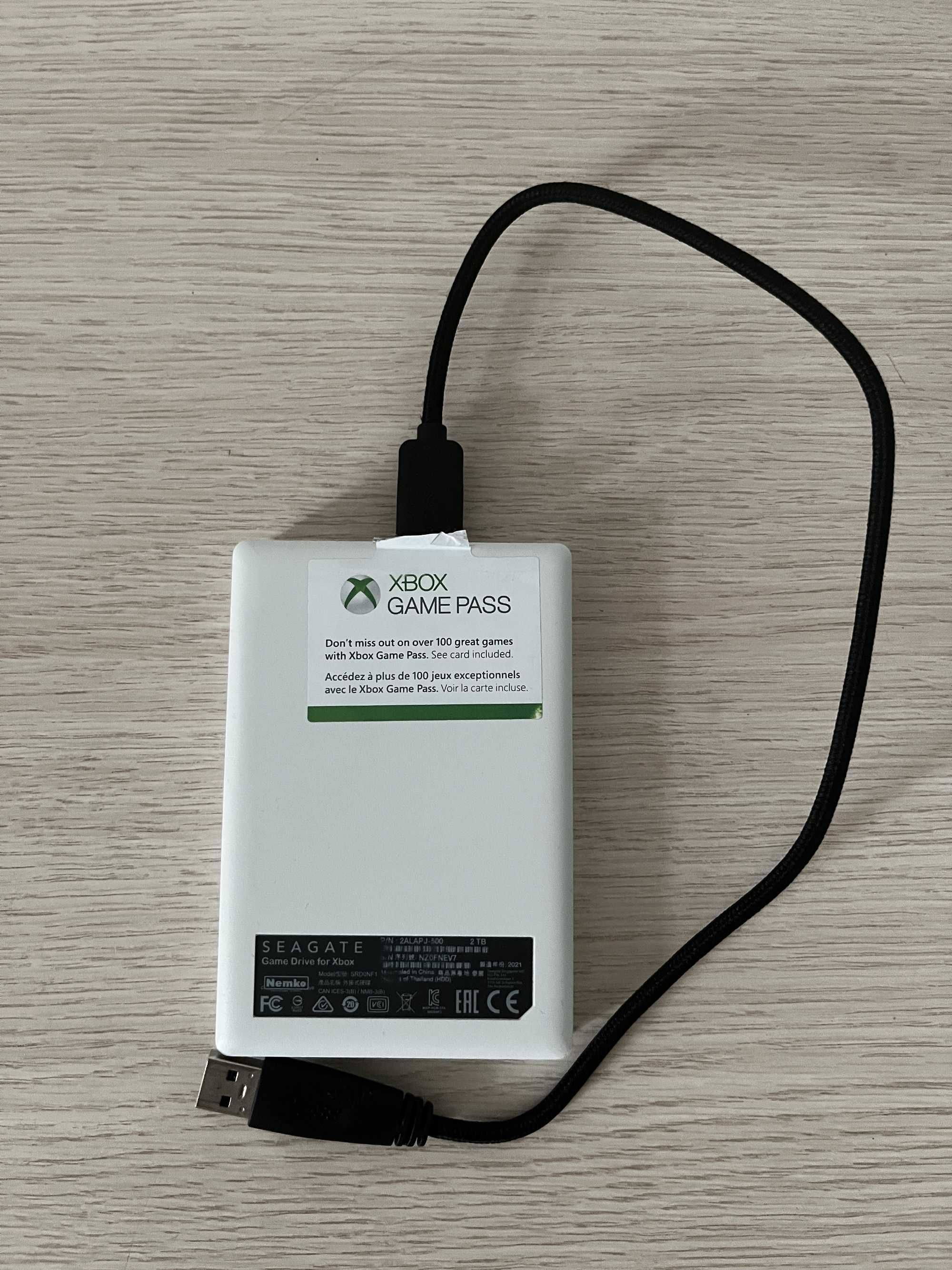 Dysk zewnętrzny Seagate w wersji xbox o pojemności 2TB