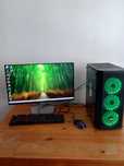 Gamingowy komputer monitor cały zestaw ryzen 5 3600 rx580 strix