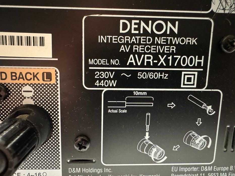 Amplituner Denon AVR-1700H używany w bardzo dobrym stanie,sprawny 100%