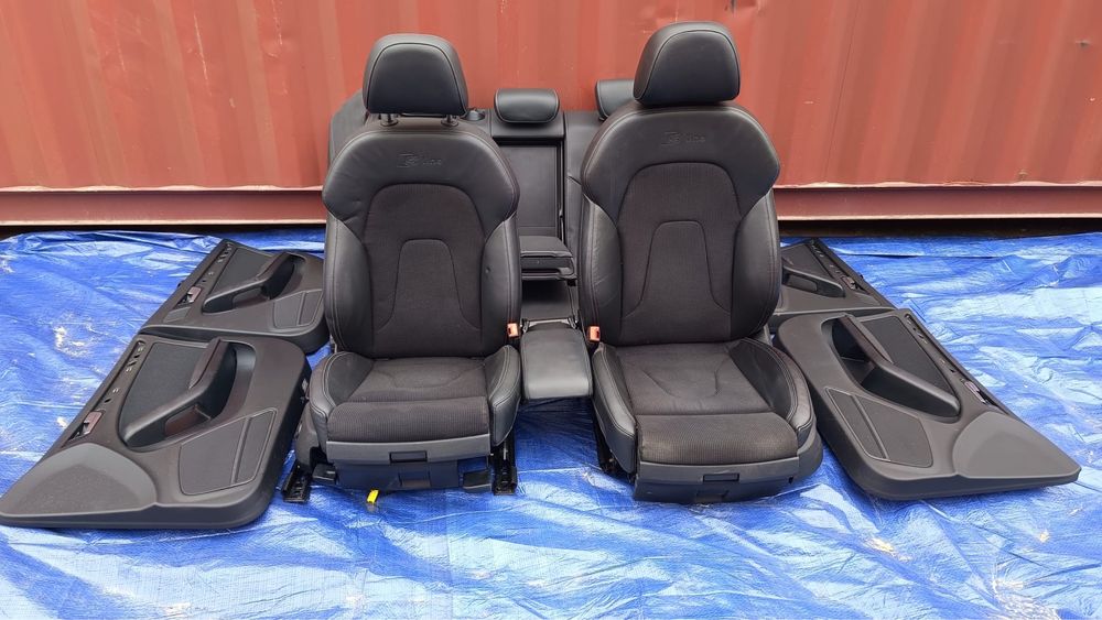 AUDI A4 S4 B8 SLINE fotele skóra speed półskóra boczki tapicerka EU