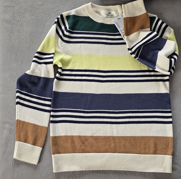 H&M H M Nowy Sweterek sweter chłopak chłopiec bluzka 128 6 8 lat