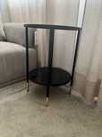 Mesa de canto/apoio vidro preto ikea
