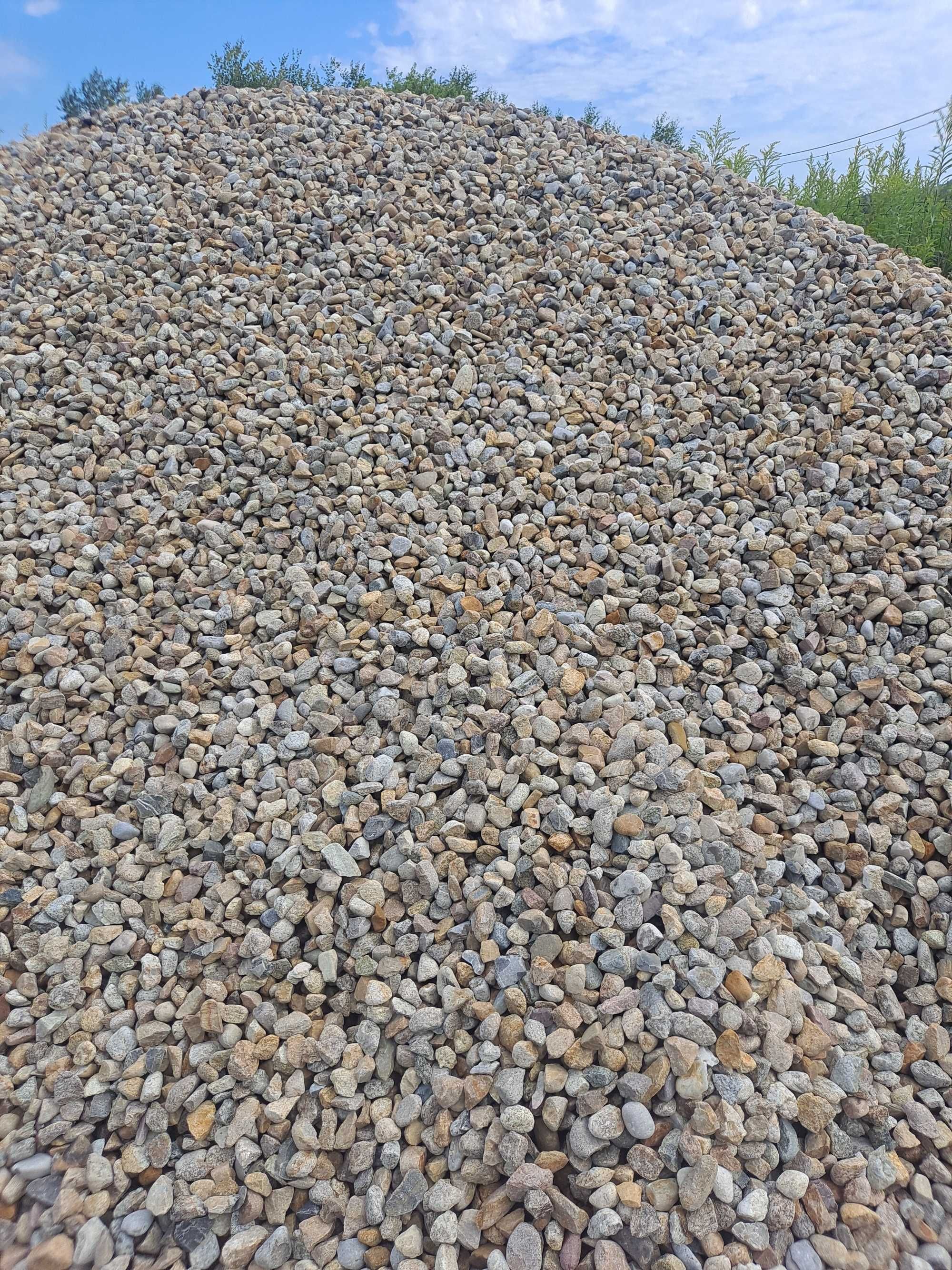 Kamień ozdobny ogrodowy, żwir otoczak miodowy 16-32 mm, wywrotka 3,5 t