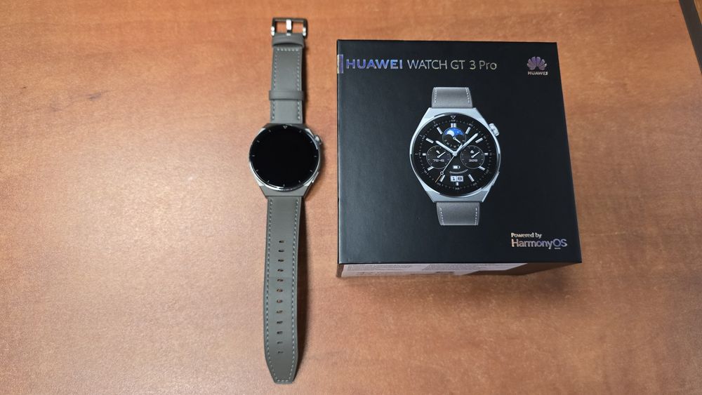 Huawei Watch GT 3 Pro srebrny, stan bdb