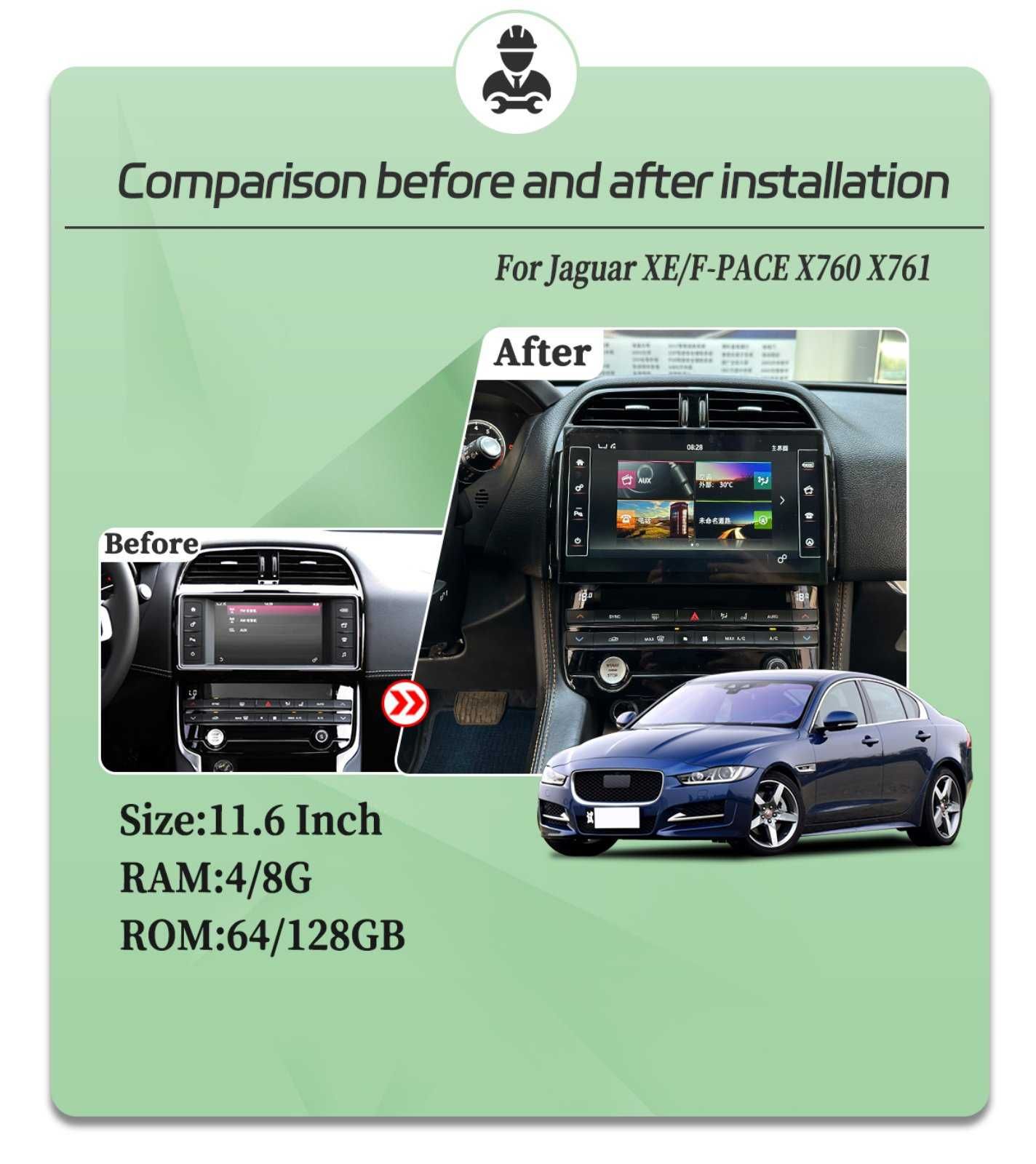 Мультимедиа Android Jaguar XE XEL F-Pace Ягуар магнитола монитор