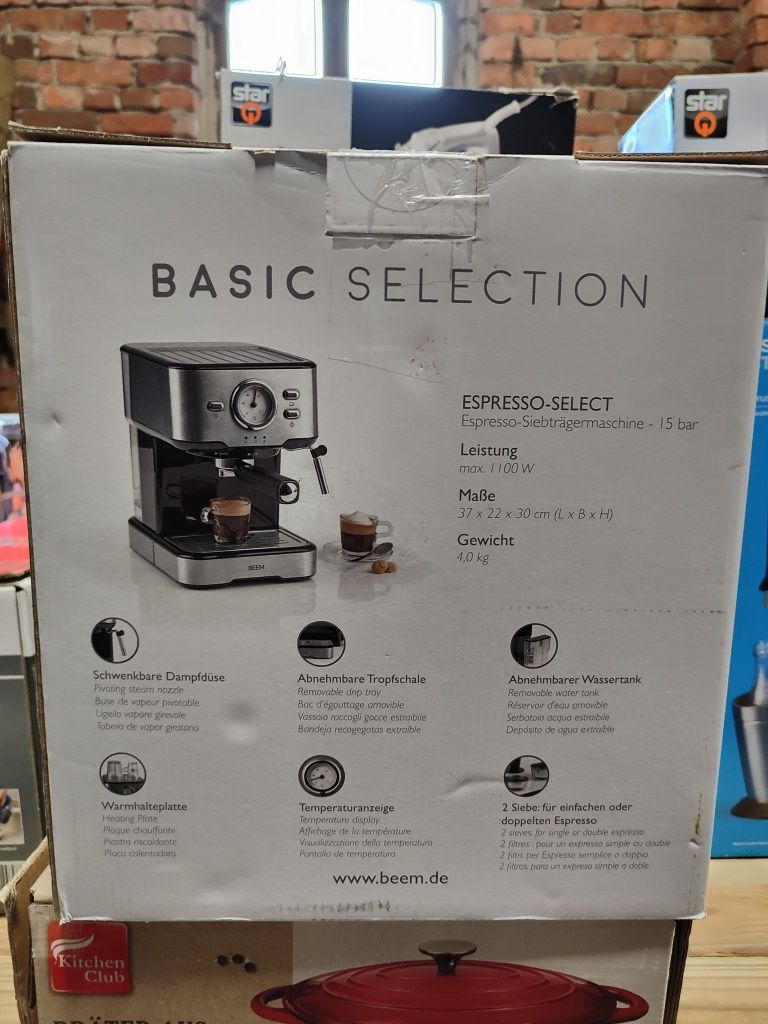 BEEM Ekspres do kawy Espresso Select 1100W 15bar