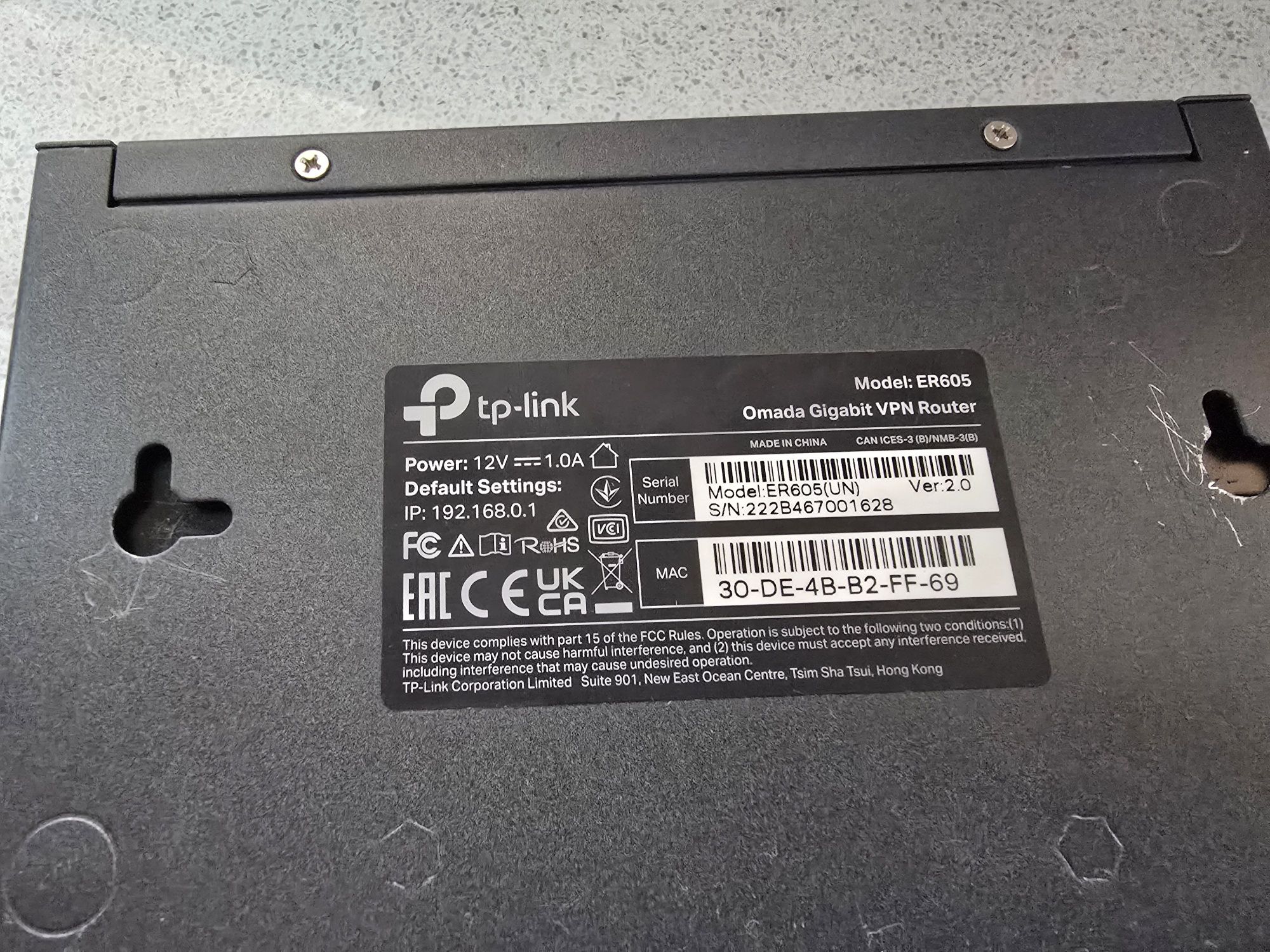 Router TP Link Omada ER605 v 2.0