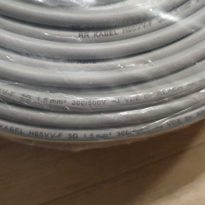 Kabel 3x1,5 mm linka 100 metrów okrągła izolacja