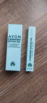 Avon zestaw serum twarzy eliksir do ust z olejkiem konopnym