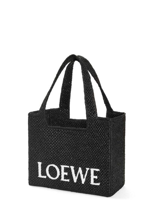 Сумка Medium Font Tote In Raffia Black