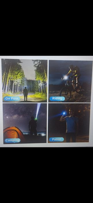 Mini Lanterna Potente 5 tipos de luz Recarregável Bateria Lítio Intern