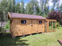 KURNIK 2x4m , Gołębnik, ocieplany z wolierą 2x3