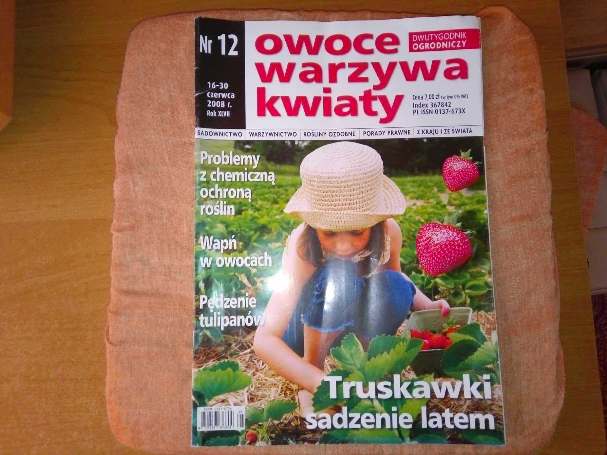 Owoce warzywa kwiaty dwutygodnik 12 2008 ogrodniczy gazeta czasopismo