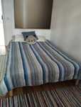 Cama madeira com estrado e colchão