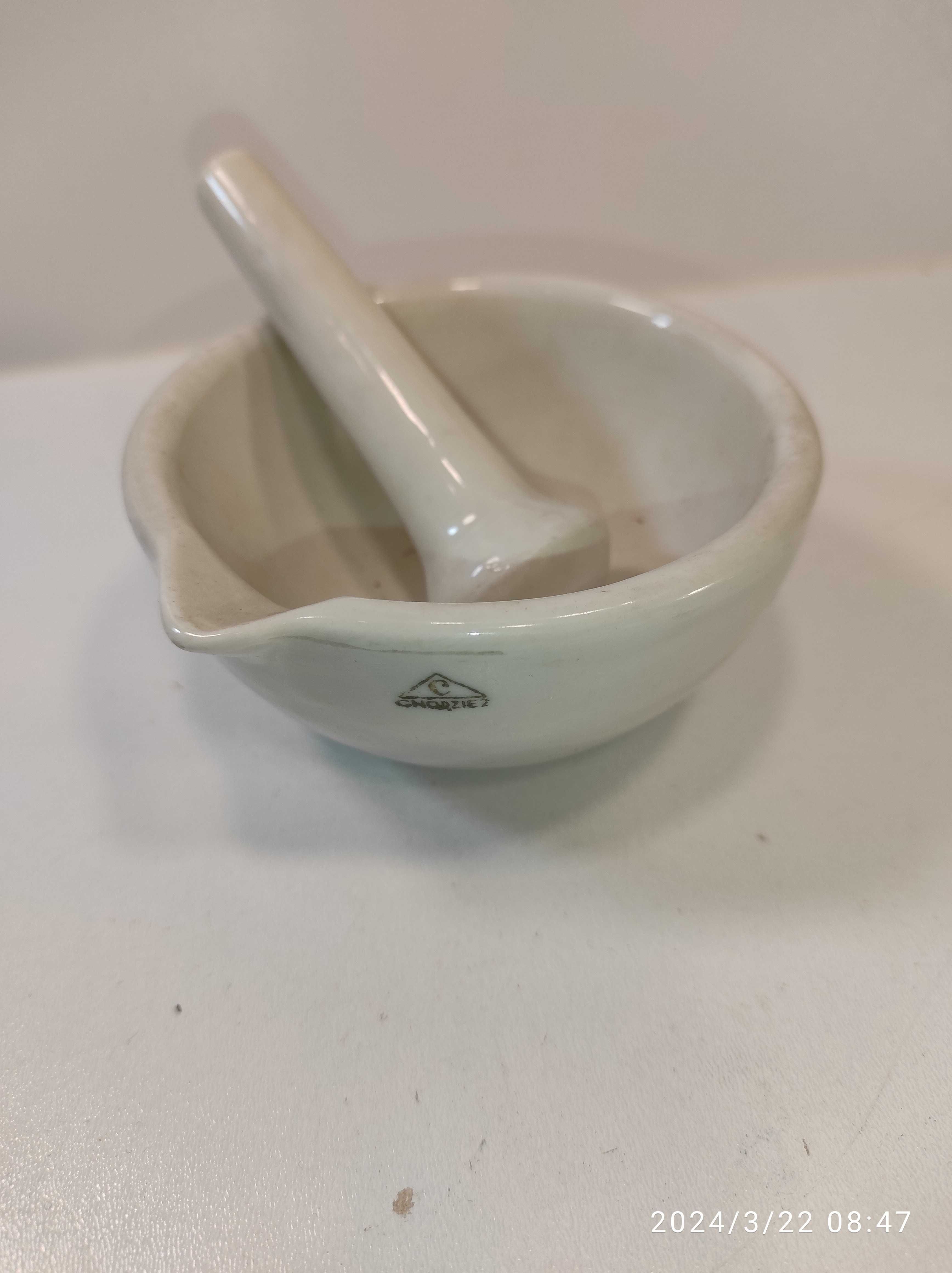 Moździerz ceramiczny  porcelanowy Chodzież / ceramika PRL