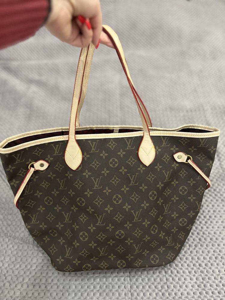 Torba neverfull torebka shopper na ramie lv monogram vuitton