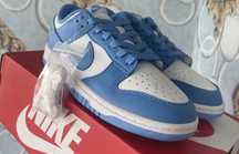 Sneakersy Nike Dunk damskie niebiesko biale nowe klasyczne 39
