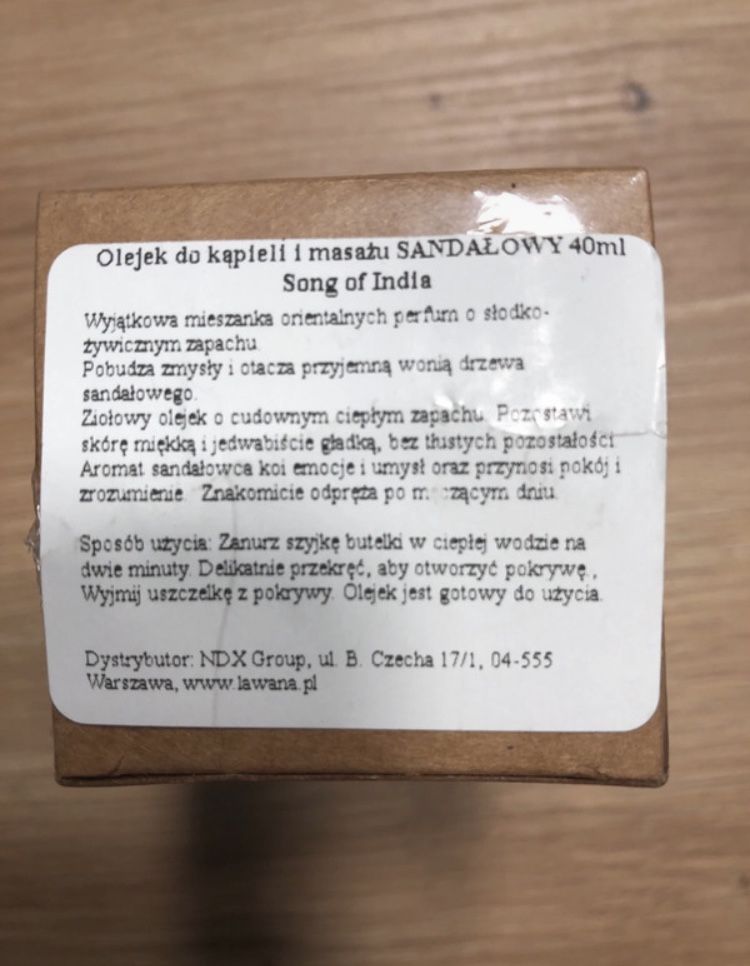 Naturalny olejek do kąpieli masażu Sandałowy 40ml