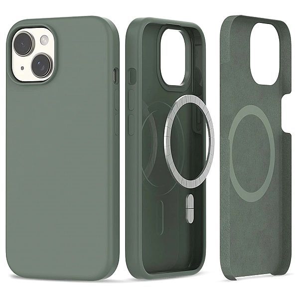 Tech-protect Silicone Magsafe Iphone 15 Olive