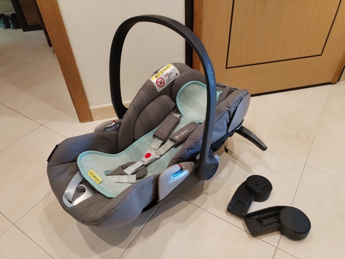 Cybex cloud Z ovinho com adaptador e protector aero moov