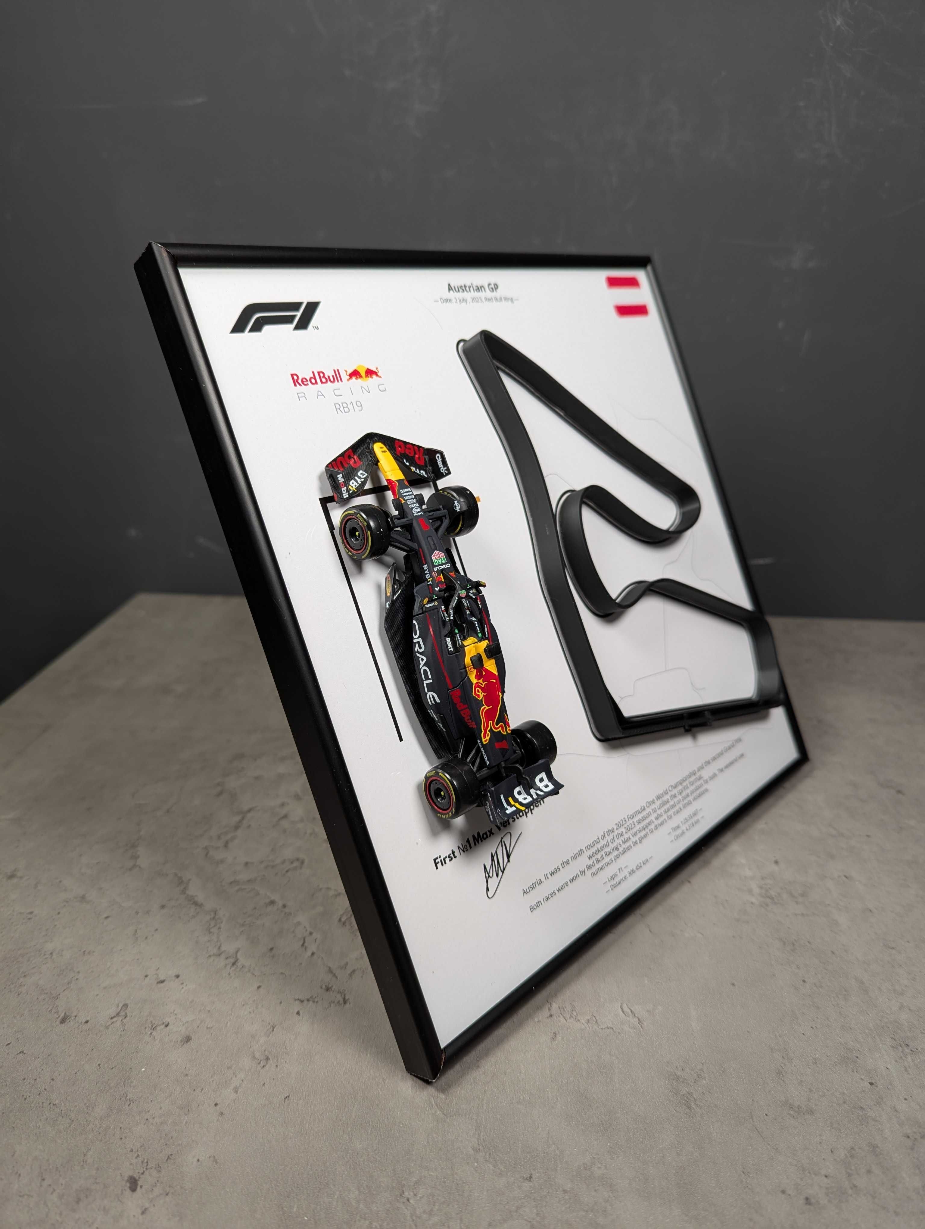 Bburago з Тримачем 2в1 RB19 Траса Austrian GP 2023 #1 Max Verstappen