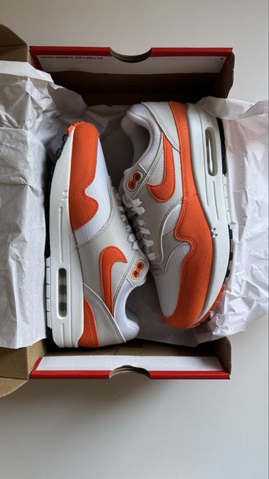 Nowe Nike Air Max 1 „Safety Orange” rozmiar 38.5 wkładka 24.5 cm.