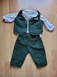 Zielony garnitur dla niemowlaka rozmiar z metki 58 bawełna