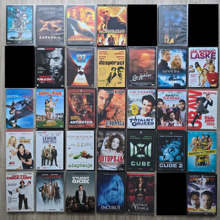 Filmy na DVD (10 zł/szt.), stan BDB, dużo hitów, polskie wydania