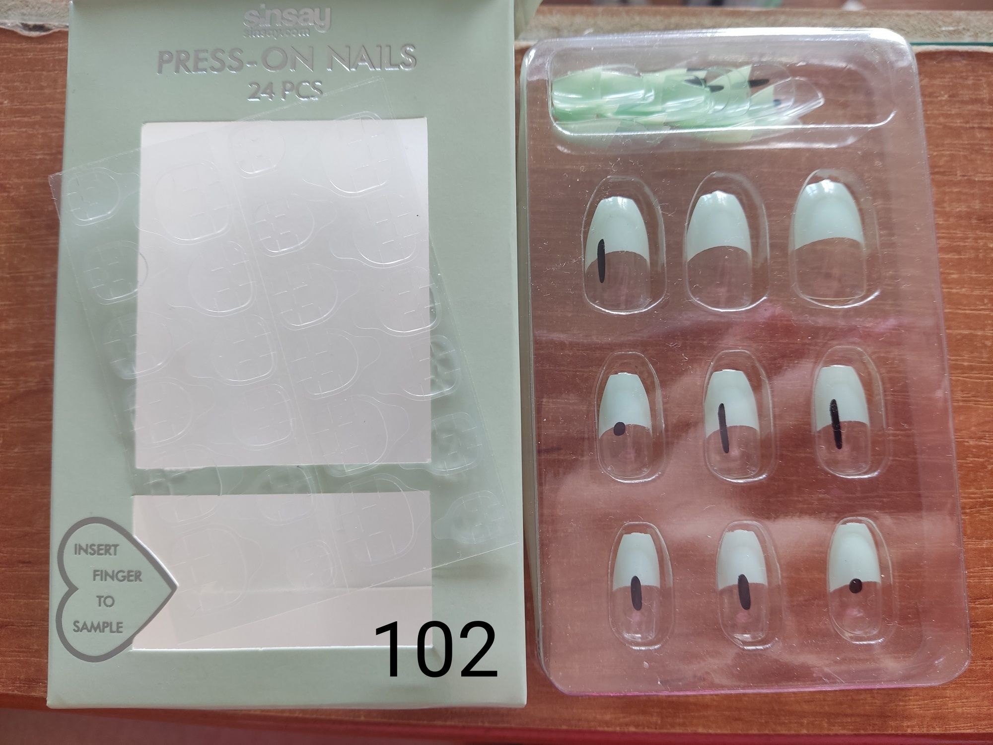 Nowe tipsy 102 zestaw sztuczne paznokcie naklejki klej akcesoria mani