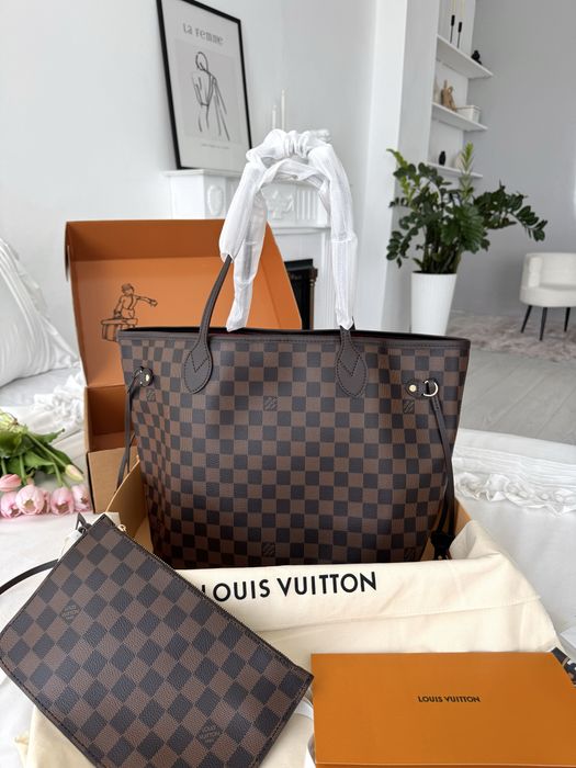 Сумка шопер Louis Vuitton Neverfull жіноча женская сумочка луи витон