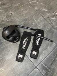 шлем и щитки для тайского бокса